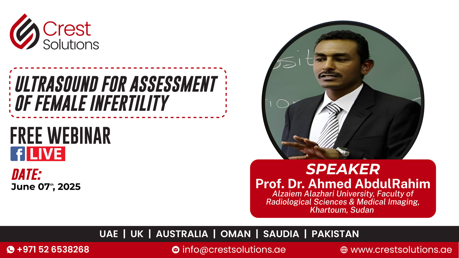 June 07, 2025 – Ultrasound for Assessment of Female Infertility